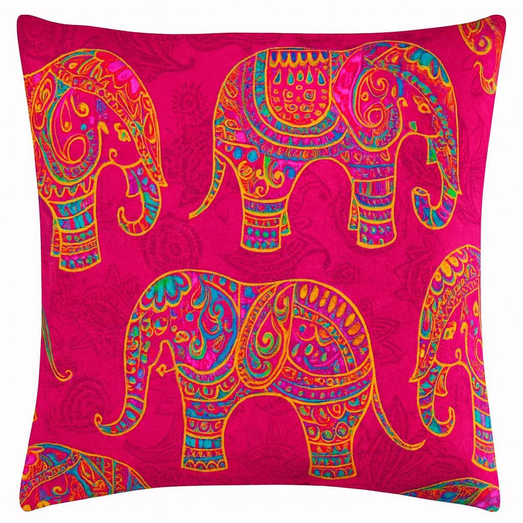 Royal Elephant Motif Cushion Set