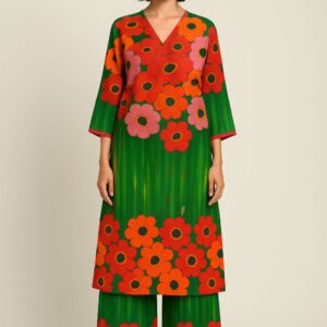 Scarlet Poppy Meadow Suit