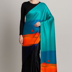 Ocean Blaze Saree