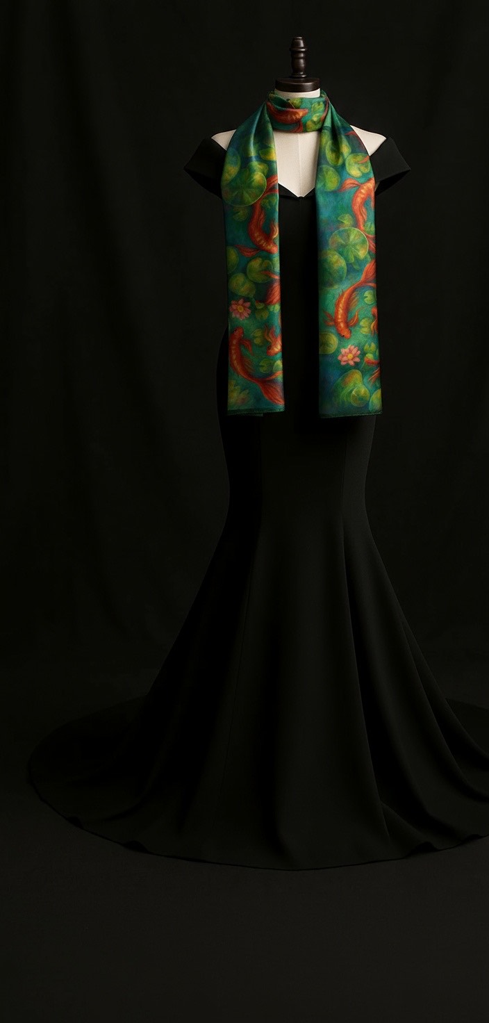 Japanese Koi Fish Scarf - Image 4