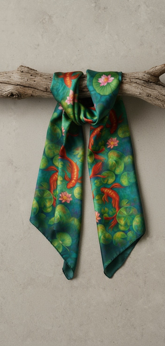 Japanese Koi Fish Scarf - Image 2
