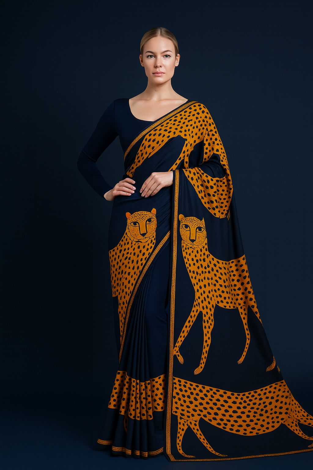 Cheetah Charm Saree