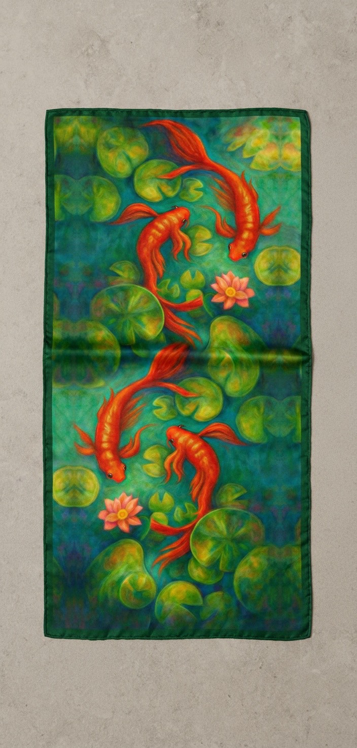 Japanese Koi Fish Scarf - Image 3