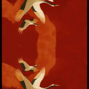 Elegant Crane Dawn Flight Scarf