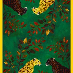 Lush Forest Cheetah Couple Scarf