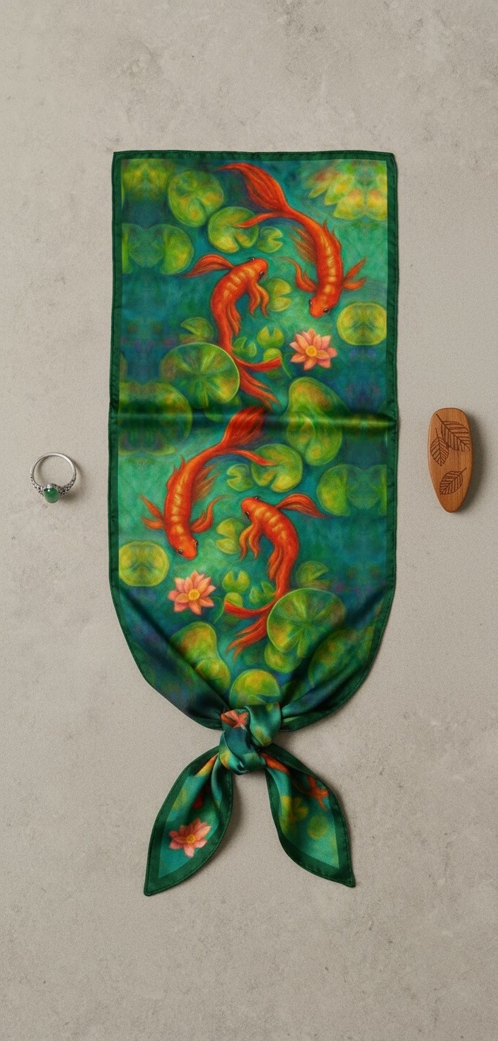 Japanese Koi Fish Scarf - Image 5