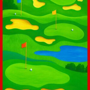 Hole in One Golf Green Scarf