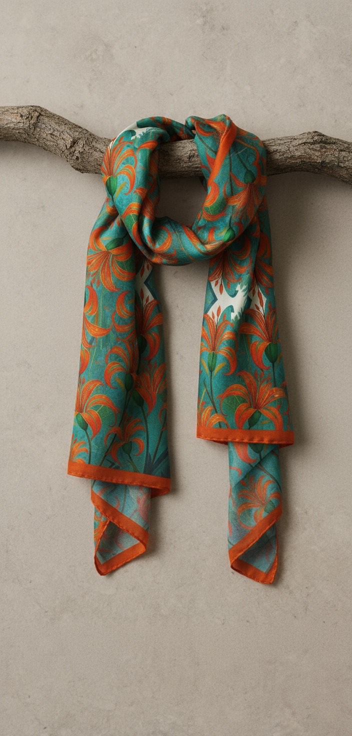 Tangerine Whispers Scarf - Image 3