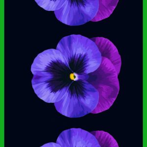 Midnight Pansy Symphony Scarf