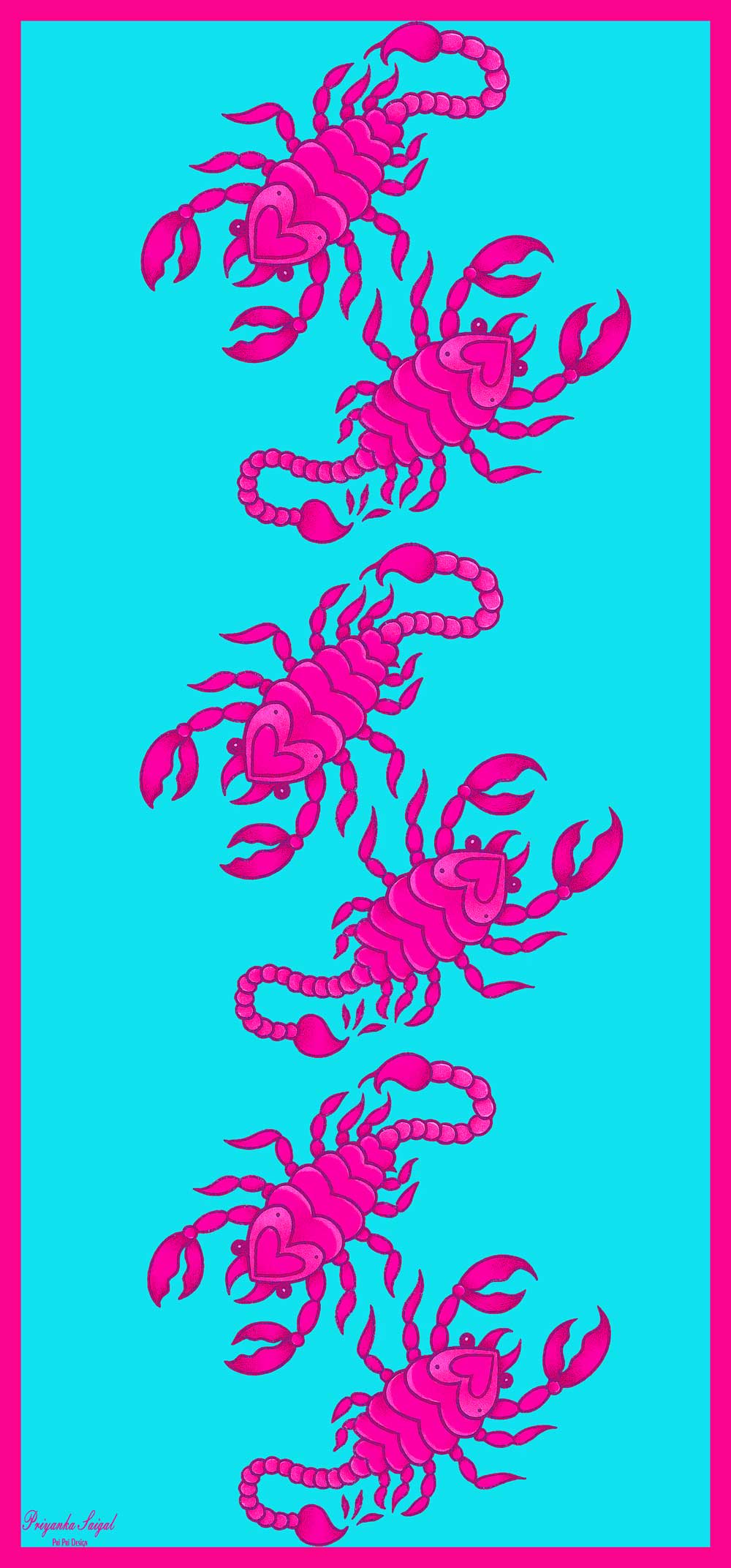 Scorpion Glow Bold Statement Scarf