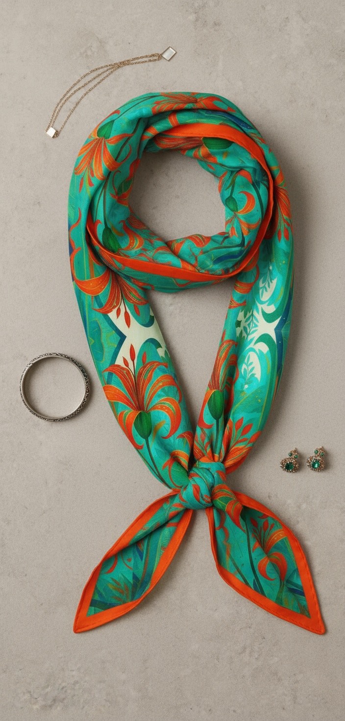 Tangerine Whispers Scarf - Image 4