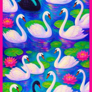 Whispers on the Water Swan Scarf