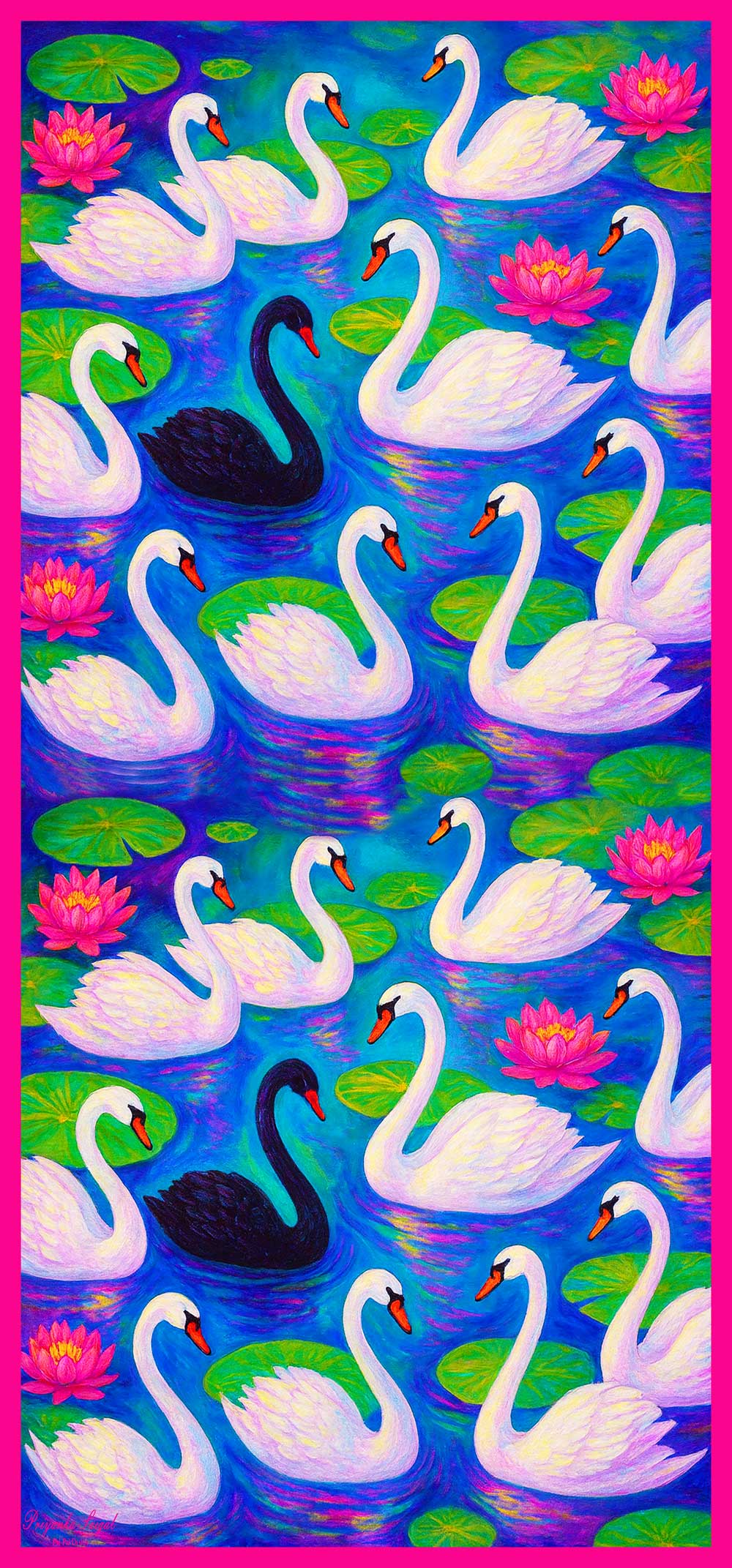 Whispers on the Water Swan Scarf