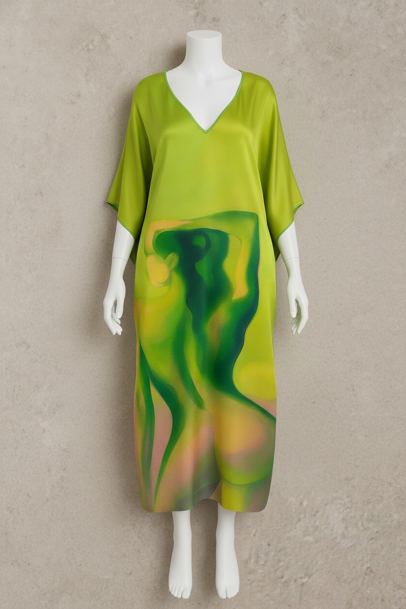 Ethereal Muse – Silk Kaftan - Image 4