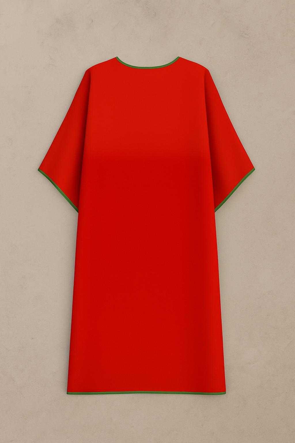 Parakeet Emerald Lovers – Silk Kaftan - Image 3