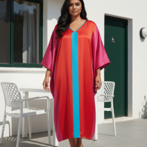 Fire & Sky – Prism Line Silk Kaftan
